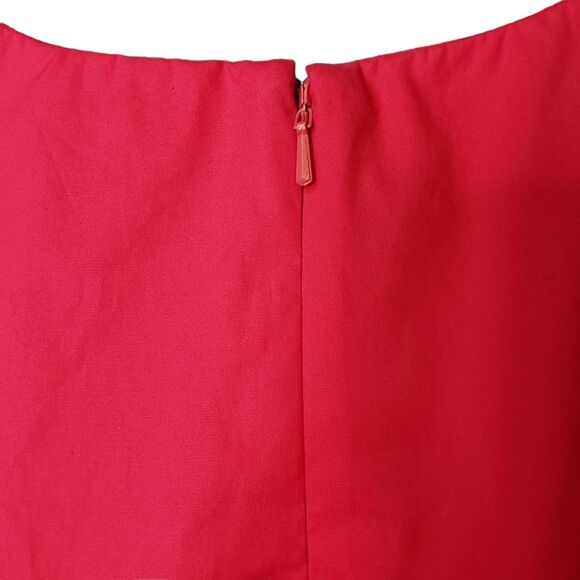 eShakti Wayward Fancie Ruffle Flounce Hem Poplin Dress Watermelon Size 3X - 24W - Picture 10 of 16